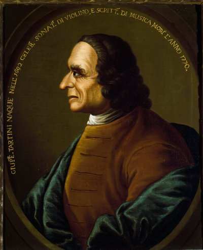 Portret van de Italiaanse componist en violist Giuseppe Tartini door Unknown artist