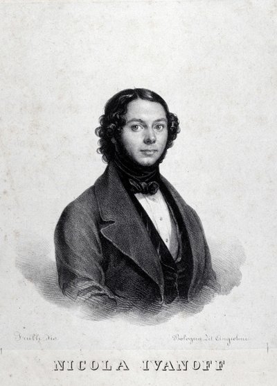 Portret van de Russische zanger Nicola Ivanoff (Nikolaj Kuzmiv Ivanov 1810-1880). door Unknown artist