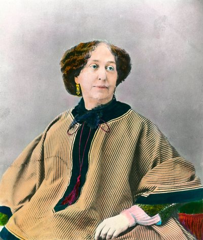 Portret van de schrijver George Sand (1804-1876) Aurore Dupin, barones Dudevant door Unknown artist