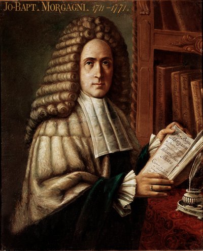 Portret van Giovanni Battista Morgagni, grondlegger van de pathologische anatomie door Unknown artist