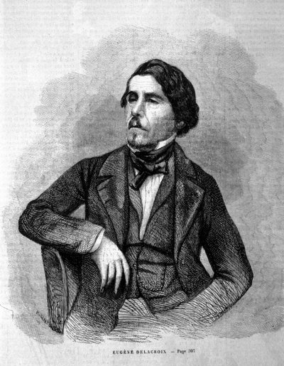 Portret van de schilder Eugène Delacroix (1798 - 1863) door Unknown artist