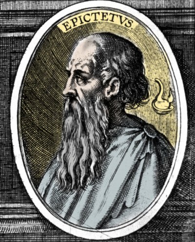 Portret van de filosoof Epictetus (circa 50 - 125/130) van de Stoïcijnse school. door Unknown artist