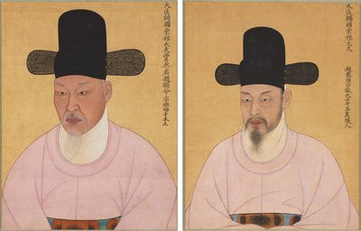 Portretten van Cho Hyun-myeong en Cho Jae-ho door Unknown artist