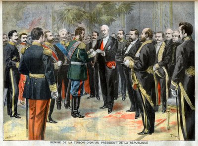 Uitreiking van het Gulden Vlies aan de president van de Republiek Felix Faure door Unknown artist