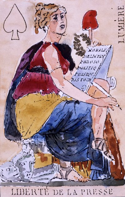 Persvrijheid - Revolutionaire speelkaart door Unknown artist