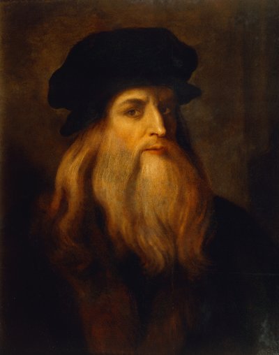 Vermoedelijk zelfportret door Leonardo da Vinci (1452-1519), een onbekende kunstenaar door Unknown artist