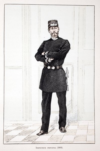 Hoofdinspecteur (1894). Kleurenets, voor illustratie 