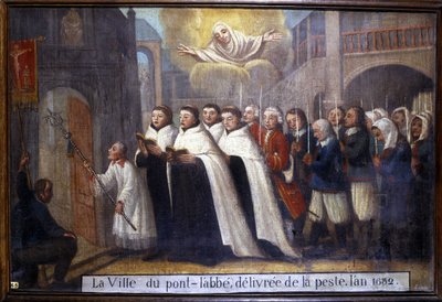 Processie ter herdenking van de bevrijding van de stad Pont-l
