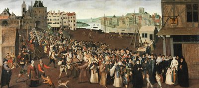 Processie de la Ligue op de Place de Grève door Unknown artist