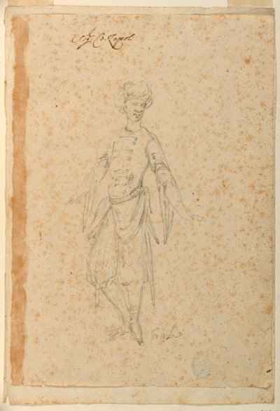 Project voor een Balletkostuum van een Oosterse Nar door Unknown artist