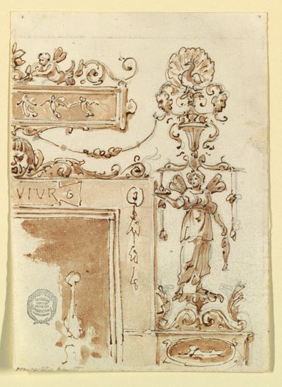 Project voor een schoorsteenmantel door Unknown artist