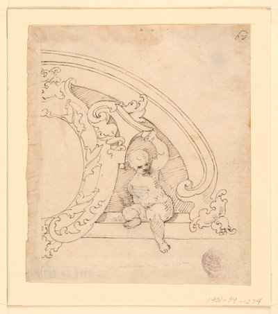Ontwerp voor een decoratief fronton door Unknown artist