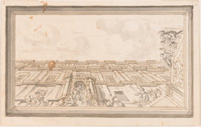 Project voor een Beschilderd Plafond door Unknown artist