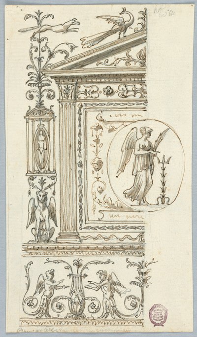 Project voor een muurschildering door Unknown artist