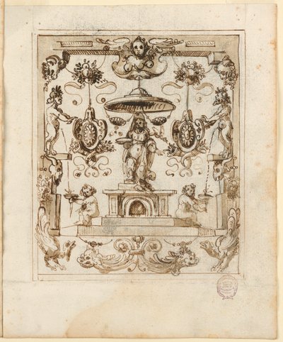 Project voor decoratie van een paneel door Unknown artist