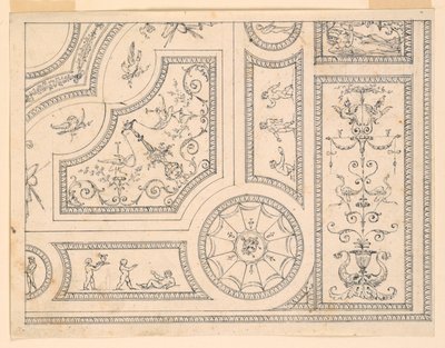 Project voor de decoratie van een plafond door Unknown artist