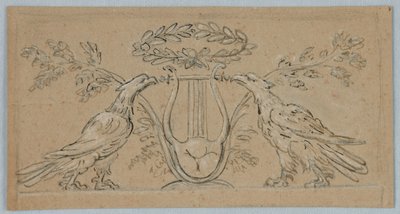Project voor de decoratie van een langwerpig paneel door Unknown artist