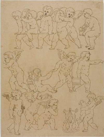 Putti die taken uitvoeren door Unknown artist