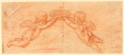Putti met kroon door Unknown artist