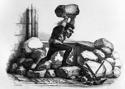 Quasimodo in Notre Dame de Paris door V. Hugo door Unknown artist