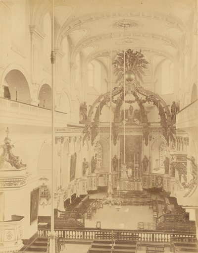 Quebec, Binnen in de kathedraal door Unknown artist