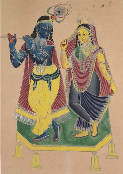 Radha en Krishna door Unknown artist