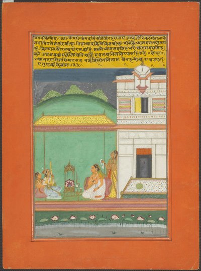 Ragini Kamod, Pagina uit een Jaipur Ragamala-set door Unknown artist