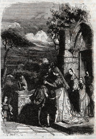 Renaud keert terug naar zijn familie - gravure van 1851 uit 