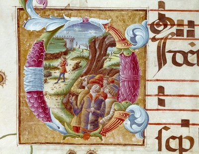 Voorstelling van Jozef en zijn broers (detail) door Unknown artist