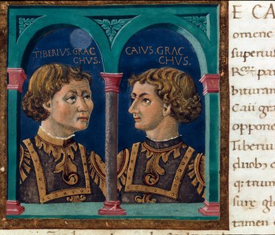 Voorstelling van Tiberius Sempronius Gracchus en zijn broer Caius Sempronius Gracchus door Unknown artist