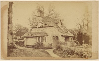 Woonhuis van Thomas Roberts bij Wodenethe Fish Kill on Hudson N.Y. [buitenaanzicht van Rose Cottage, Blaise Hamlet]. door Unknown artist