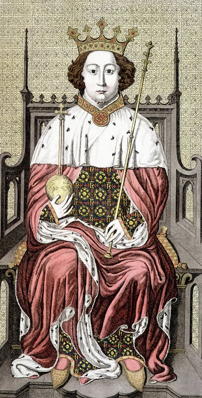 Richard II. (1367-1400). Koning van Engeland. 18e eeuwse gravure door Unknown artist