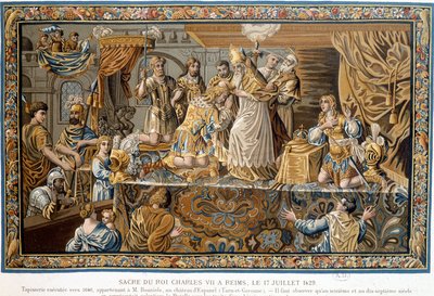 Heilige koning Karel VII gekroond in Reims op 17 juli door Unknown artist