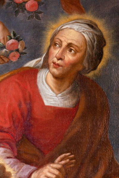 Sint-Anna, Onze-Lieve-Vrouw en Jezus Kind, altaardoek in noordelijk zijaltaar door Unknown artist