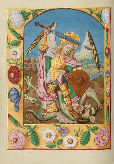 Sint Michiel en de draak door Unknown artist