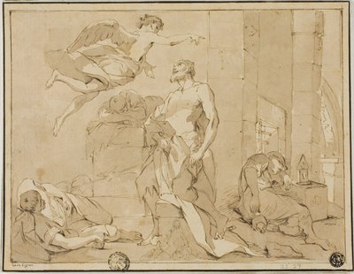 Sint Paulus Gered uit de Gevangenis door een Engel door Unknown artist