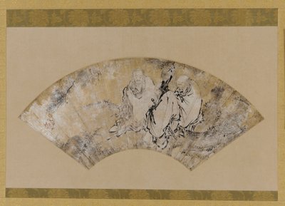Sakyamuni, Confucius en Lao-tzu onder een den door Unknown artist