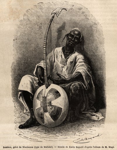 Sambou, de griot van Niantanso (Mali) door Unknown artist