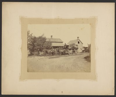[Saratoga Lake stoomboot koets]. door Unknown artist