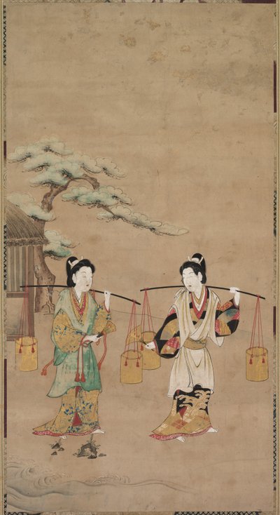 Scène uit een Noh-spel door Unknown artist