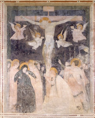 Scène van de Kruisiging, Pomposa Abdij, Italië door Unknown artist