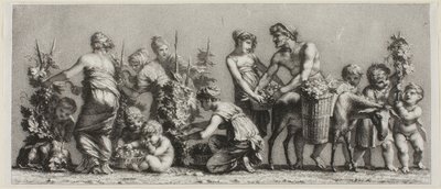 Scène van druivenoogst door Unknown artist