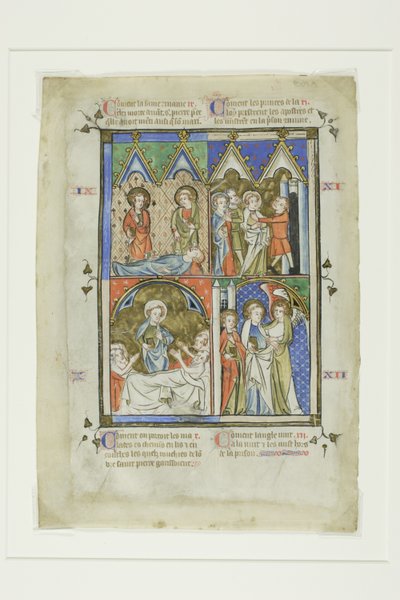 Scènes uit de wonderen van Sint Pieter, uit een Bijbel Historiale of Pictorial Nieuw Testament door Unknown artist