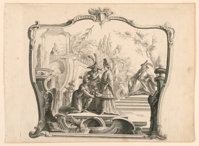 Scherm of Boven-Deur, Chinees Onderwerp door Unknown artist