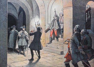 Zevenjarige Oorlog, tussen 1756 en 1763, Koning Frederik de Grote door Unknown artist