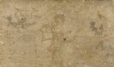 Shah Jahan en zijn zoon Dara Shikoh op jacht door Unknown artist