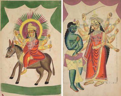 Sheetaladevi: de pokkengodin; Durga door Unknown artist