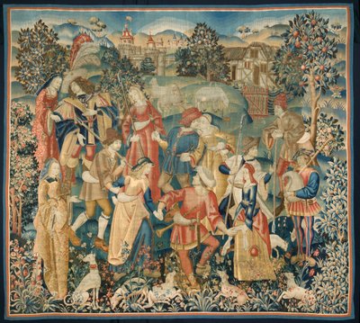 Herders in een rondedans door Unknown artist