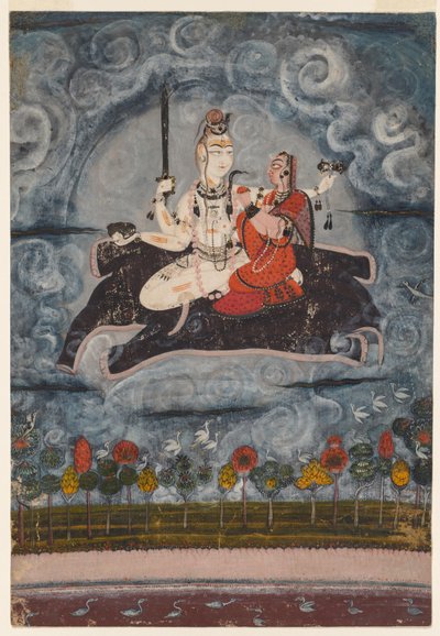 Shiva en Devi op Gajasura