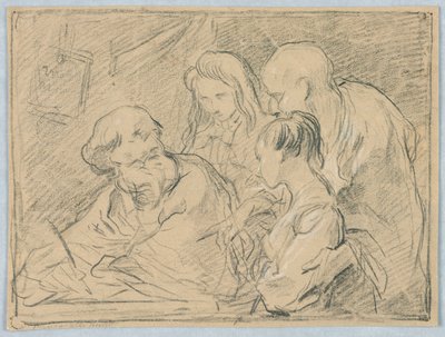 Schets voor een schilderij van de presentatie van de Maagd door Unknown artist